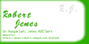 robert jenes business card